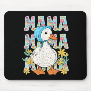 Mama Goose Floral Mommy Joke Funny Mama Albern Mou Mousepad