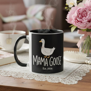 Mama Goose Minimalist Süße Gans Mutterschaft Tasse