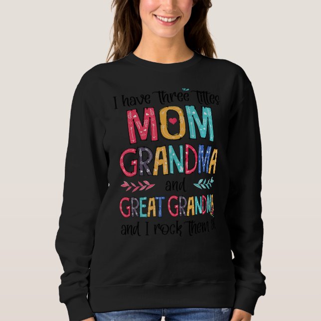 Mama Großes Grandma Muttertag der Großmutter Sweatshirt (Vorderseite)