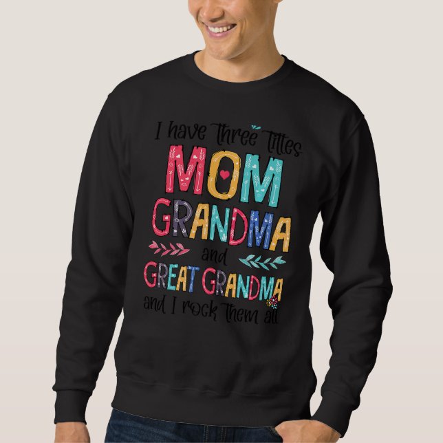 Mama Großes Grandma Muttertag der Großmutter Sweatshirt (Vorderseite)