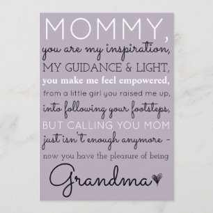 Mama Großmutter-zur niedlichen Ankündigung