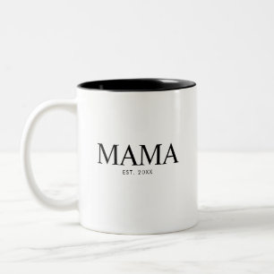 Mama Gründungsjahr Zweifarbige Tasse