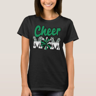 Mama Grüne Schwarz-weiße Leopardenbriefe jubeln T-Shirt