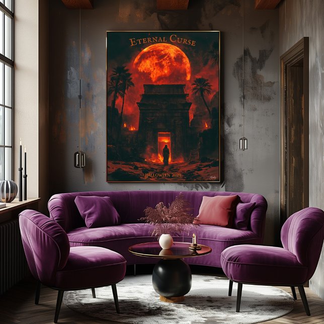 Mama Halloween - Altes Grab und Blütenmond Poster (Von Creator hochgeladen)