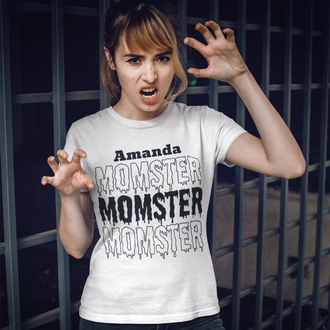 Mama Halloween Sturz unheimliche Saison Tri-Blend Shirt (Mom Halloween Momster fall spooky season Tri-Blend Shirt)