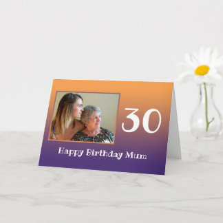 Mama Happy Birthday Text Year Foto-Vorlage Karte