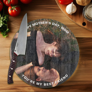 Mama-Happy Mother's Day Mein bester Freund Foto Schneidebrett