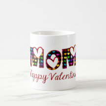 Mama Happy Valentine Niedlich Hearts Typografie