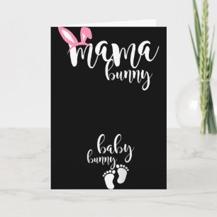 Mama Hase Baby Hase Schwangere Mutter Ostern Schwa Karte