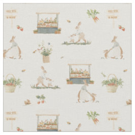 Mama Hase und Baby Ostern Kinderzimmer Farm Druck Stoff