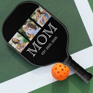 Mama hat 3 Foto Schwarz Elegant eingerichtet Pickleball Schläger
