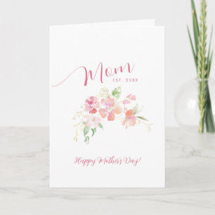 Mama hat Blush Pink Floral Muttertag eingerichtet Karte