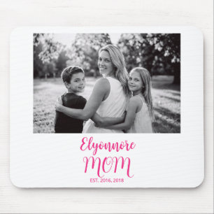 Mama hat den rosa Schrift Namen Foto eingerichtet Mousepad