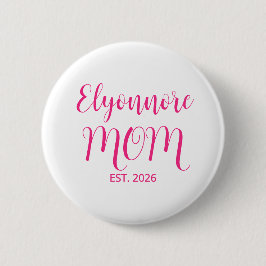 Mama hat den rosa Schriftzug eingerichtet Button