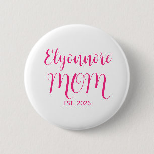 Mama hat den rosa Schriftzug gegründet  Button
