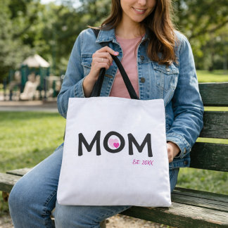 Mama hat ein doppeltes, verschachteltes rosa Herz Tasche