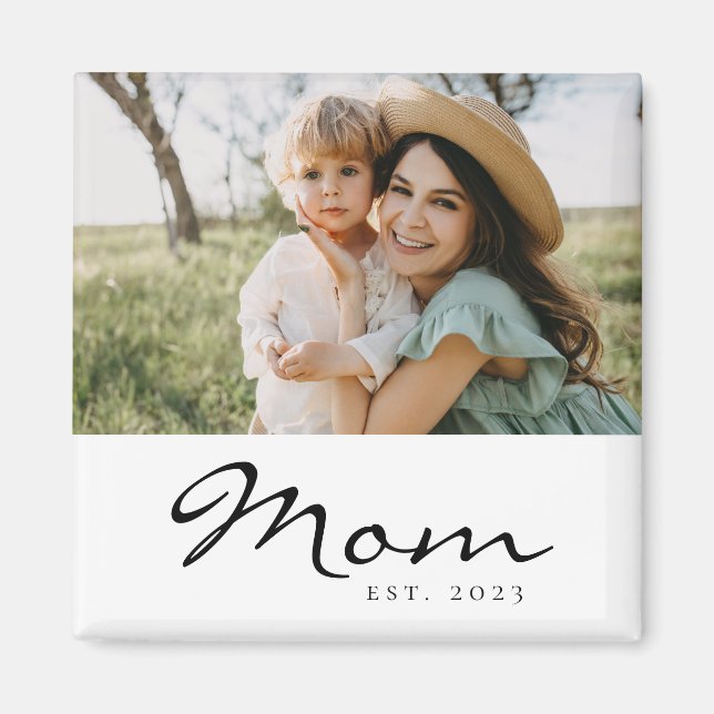 Mama hat ein Foto-Geschenk etabliert Magnet (Vorne)