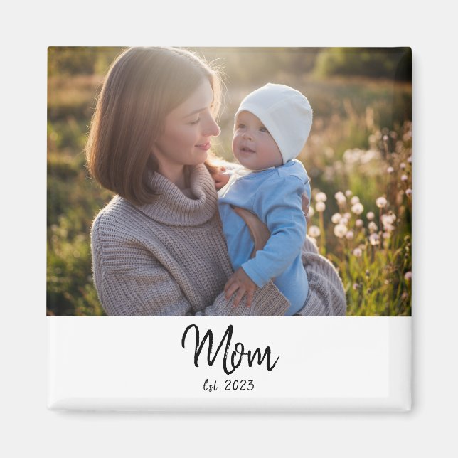 Mama hat ein Foto-Skript erstellt Modernes einziga Magnet (Vorne)