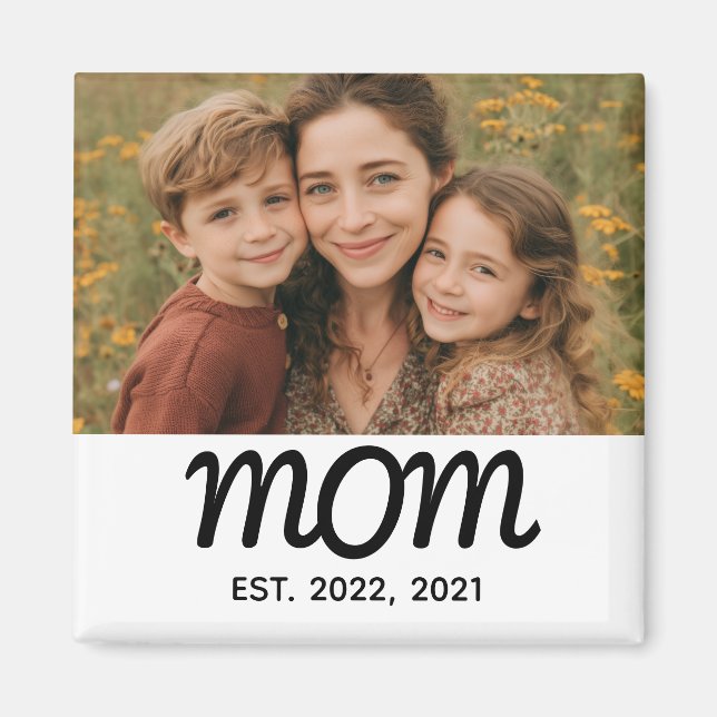 Mama hat ein Fotogeschenk Magnet eingerichtet (Vorne)