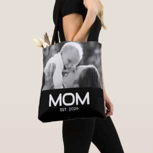 Mama hat ein kühnes schwarzes Foto erstellt Tasche