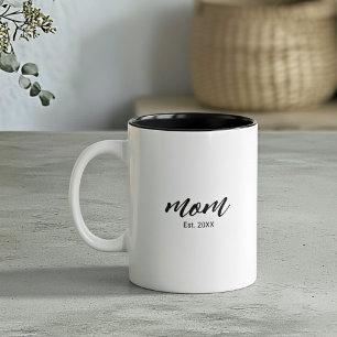 Mama hat ein neues Mama-Skript-Geschenk eingericht Zweifarbige Tasse
