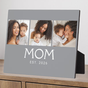 Mama hat elegante Schrift Grau 3 Foto eingerichtet Fotoplatte