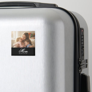 Mama hat elegantes schwarzes Schriftzug-Foto einge Magnet