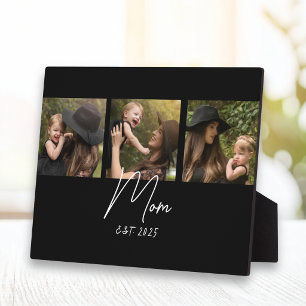 Mama hat elegantes Skript Schwarz 3 Foto erstellt Fotoplatte