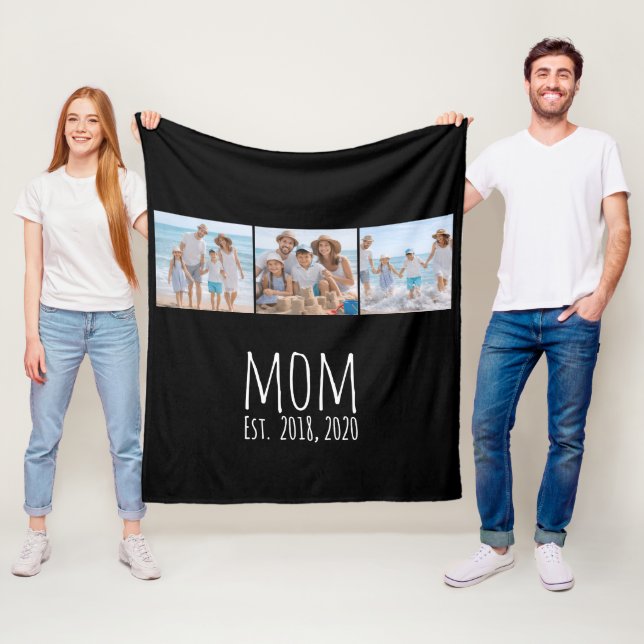 Mama hat elegantes Skript Schwarz 3 Foto  Fleecedecke (Beispiel)