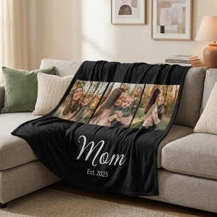 Mama hat elegantes Skript Schwarz 3 Foto Fleecedecke