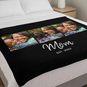 Mama hat elegantes Skript Schwarz 3 Foto Fleecedecke