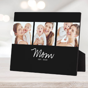 Mama hat elegantes Skript Schwarz 3 Foto Fotoplatte