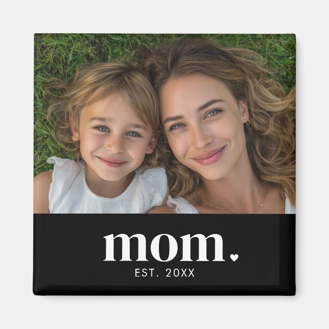 Mama hat Foto-Geschenk etabliert  Magnet (Vorne)