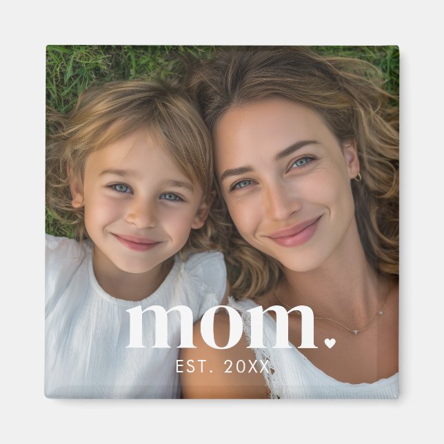 Mama hat Foto-Geschenk etabliert  Magnet (Vorne)