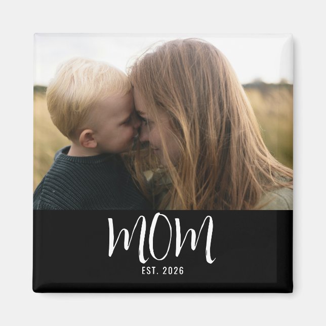 Mama hat Foto zum Muttertag gegründet Magnet (Vorne)