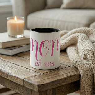 Mama hat großes Skript gegründet Neues Mama-Gesche Zweifarbige Tasse