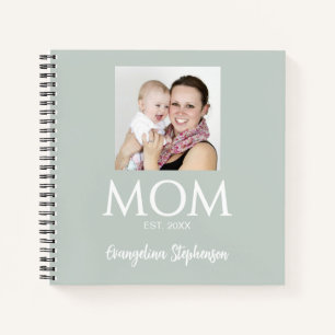 Mama hat grüne neue Mamma-Journal eingerichtet Notizbuch