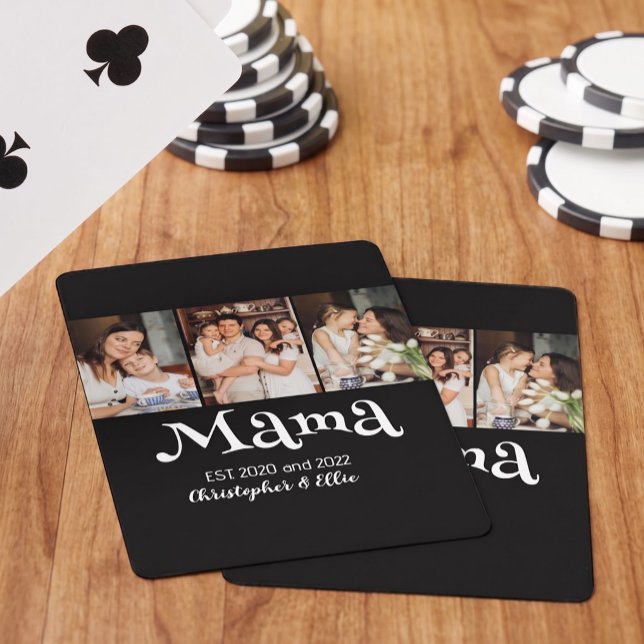 Mama hat Kind(er)namen lustiger Text 3 Foto Spielkarten (Von Creator hochgeladen)
