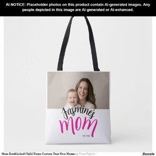 Mama hat Kind Name Custom Jahr Neue Mama eingerich Tasche