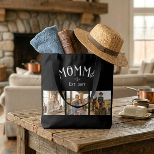 Mama hat Kinderzahl Chic Schwarz 3 Foto eingericht Tasche