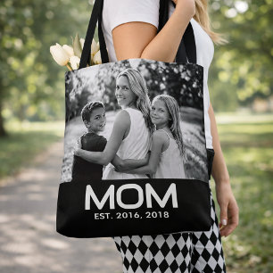 Mama hat kühnes schwarzes Foto erstellt Tasche