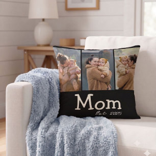 Mama hat lustigen fetten Text 3 Foto Schwarz einge Kissen