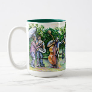 Mama hat mich nie vor Tuba-Spielern gewarnt Zweifarbige Tasse