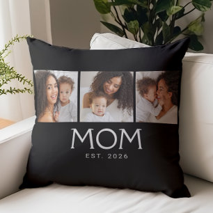 Mama hat moderne Typografie Schwarz 3 Foto Kissen