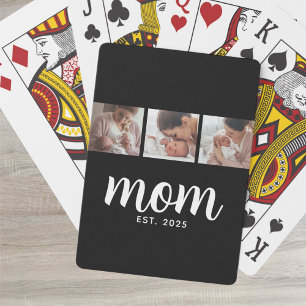 Mama hat modernen fetten Schriftzug Schwarz 3 Foto Spielkarten