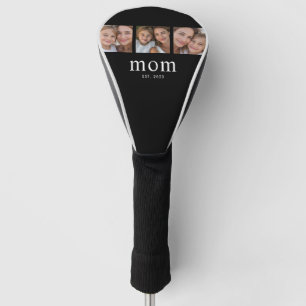 Mama hat modernen minimalen schwarzen 3-Foto- Stil Golf Headcover
