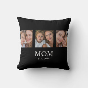Mama hat modernen Schriftzug Schwarz 3 Foto Kissen