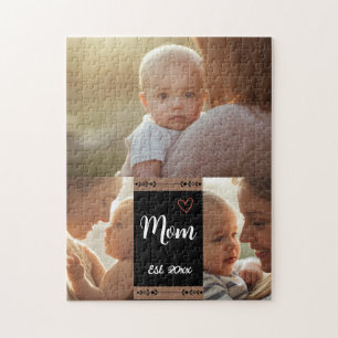 Mama hat modernen Schriftzug Schwarz 3 Foto-Puzzle