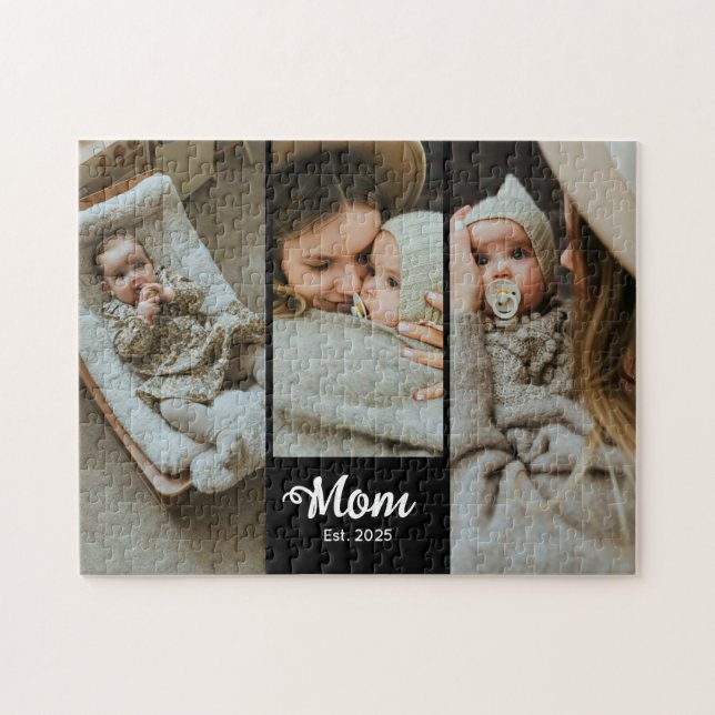 Mama hat modernes fettes Skript Schwarz 3 Foto ein (Horizontal)