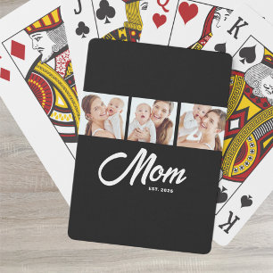 Mama hat modernes fettes Skript Schwarz 3 Foto ein Spielkarten